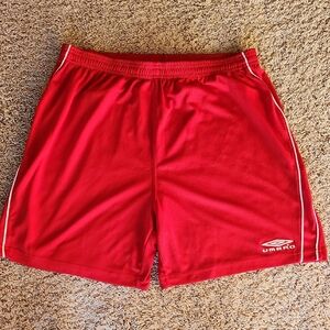Umbro Men's Vibrant Red Athletic Shorts